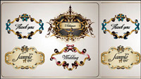 Ribbon theme label vector -3