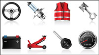 Car peripheral products icon - vector