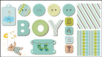 Vector material of cute children