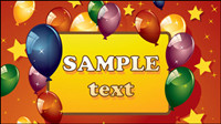 Cartoon birthday card - vector material