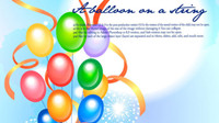 Fun festive balloon ribbon fireworks background vector material -2