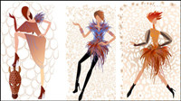 Fashion cartoon girl - vector