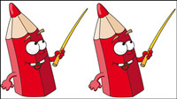 Cartoon pencil 01 - vector