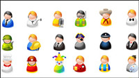 {Cartoon character icons 1} vector