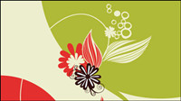 Lovely flowers vector material -5