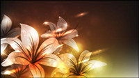 Symphony of flowers vector material -2