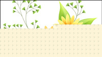 Beautiful small flowers vector material -1 