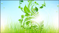 Grass green pattern 05 - vector 