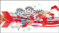 Dynamic arrow background vector material -2
