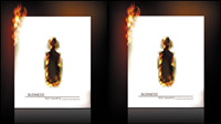 Flame burning paper effect 03 - vector material