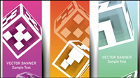 Beautiful long card 03 - vector material