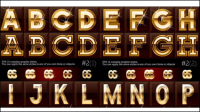 Starry Art letters 01 - Vector material