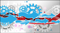 Dynamic arrow background vector material -1