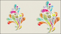 Fashion pattern background 02 - vector material