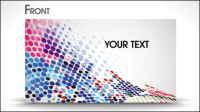 Dynamic gorgeous card background 03 - vector material