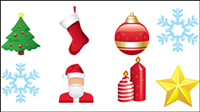 Christmas cartoon elements - vector