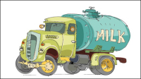 Hand-painted cartoon car 01 - vector