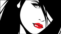 Beautiful silhouette 01 - vector