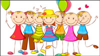 Cartoon student illustrator 02 - vector material