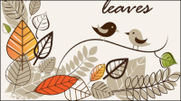 Autumn illustrations vector material -1