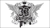 Fashion T-shirt pattern 14 - vector material