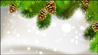 The exquisite Christmas ball background 02 - vector material