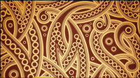European fine pattern background 05 - vector material