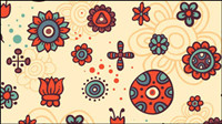 Cartoon pattern background 01 - vector material