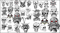 Terrorist skull Avatar 01 - vector material