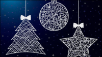 Christmas decorations 01 - vector material
