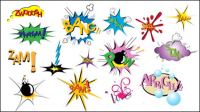 Cartoon explosion pattern 05 - vector material