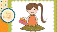 Little girl cartoon 03 - Vector