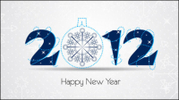 2012 Christmas fonts 02 - vector material