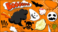 Cartoon explosion pattern 01 - vector material