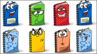 The cute cartoon books image - Vector