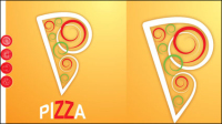 The cartoon pizza03-Vector