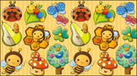 The lovely insect plant 01 - Vector