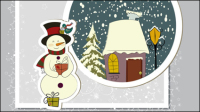 The exquisite Christmas greeting card - vector material