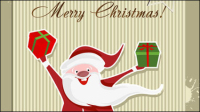 Cartoon Santa Claus 04 - vector material