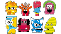 Cartoon monster 03 - vector material