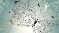 Beautiful butterfly pattern 03 - vector material