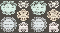 The classic pattern stickers 02 - vector material