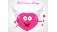 Cartoon Love Theme 02 - vector material