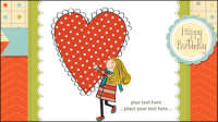 Cartoon illustrator of children 04 - vector material