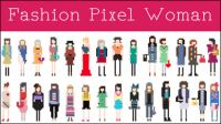 Cartoon character pixel art 04 - vector material