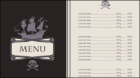 Cartoon Menus 05 - vector material