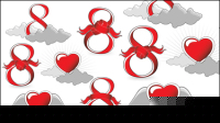 Women beautiful background 03 - vector material