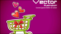 Cartoon label background 02 - vector material