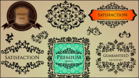 European floral frame - vector material