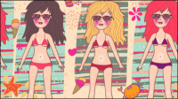 Cute Sexy Summer Beach Girl